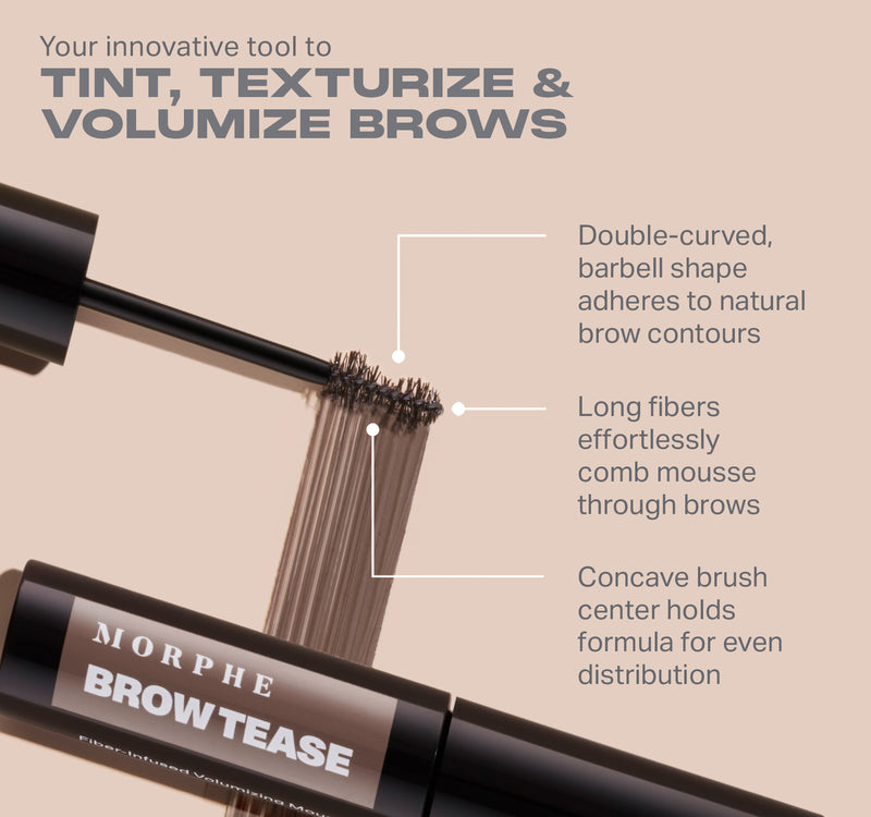 Brow Tease Fiber-Infused Volumizing Mousse - Almond - Image 4 out of 11